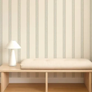 Fondant Stripe Wallpaper from Scion Pomona Wallpapers collection - neutral striped