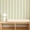 Fondant Stripe Wallpaper from Scion Pomona Wallpapers collection - green striped