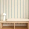 Fondant Stripe Wallpaper from Scion Pomona Wallpapers collection - blue striped