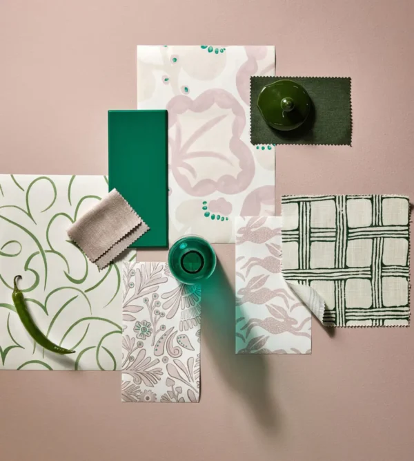 Flo Swirl Wallpaper from Scion Pomona Wallpapers collection - green contemporary