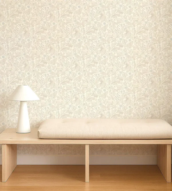 Dove Deer Wallpaper - Pebble by Dove Deer Wallpaper from Scion Pomona Wallpapers collection - neutral animal