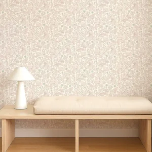 Dove Deer Wallpaper from Scion Pomona Wallpapers collection - pink animal