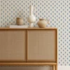 Ditsy Daisy Wallpaper from Scion Pomona Wallpapers collection - blue spotted