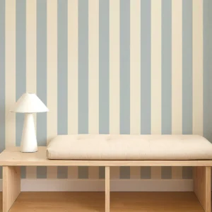 Central Stripe Wallpaper from Scion Pomona Wallpapers collection - blue striped