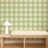 Central Check Wallpaper from Scion Pomona Wallpapers collection - green checked