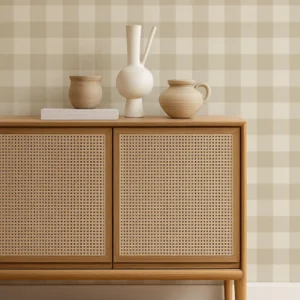 Central Check Wallpaper from Scion Pomona Wallpapers collection - neutral checked