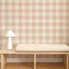 Central Check Wallpaper from Scion Pomona Wallpapers collection - pink checked