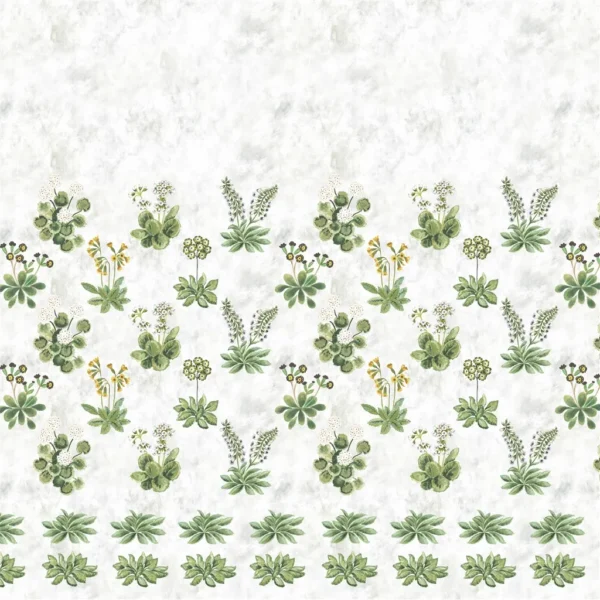 Primevère Wallpaper - Sage by Primevère Wallpaper from Designers Guild Palette Provencale Wallpapers collection - green botanical