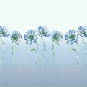 Coquelicot Wallpaper from Designers Guild Palette Provencale Wallpapers collection - blue botanical
