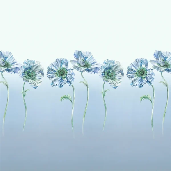 Coquelicot Wallpaper from Designers Guild Palette Provencale Wallpapers collection - blue botanical