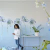 Coquelicot Wallpaper from Designers Guild Palette Provencale Wallpapers collection - blue botanical