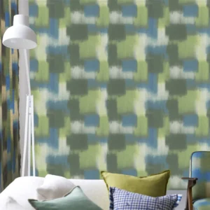 Carrés Ombrés Wallpaper from Designers Guild Palette Provencale Wallpapers collection - green checked