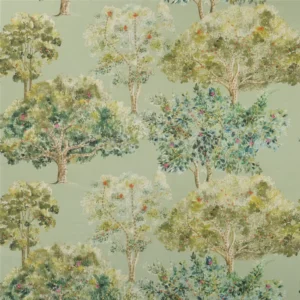 Bosquet Fabric from Designers Guild Palette Provencale collection - green botanical embroideried