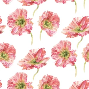 Coquelicot Fabric from Designers Guild Palette Provencale collection - red botanical linen