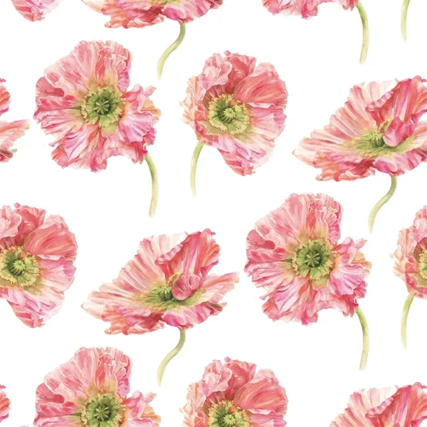 Coquelicot Fabric - Coral by Coquelicot Fabric from Designers Guild Palette Provencale collection - red botanical linen