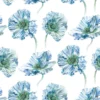 Coquelicot Fabric from Designers Guild Palette Provencale collection - blue botanical linen