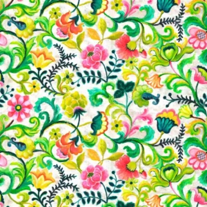 Osier Fabric from Designers Guild Palette Provencale collection - green botanical linen