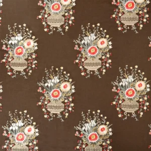 Palette Fabric from Designers Guild Palette Provencale collection - brown botanical embroideried