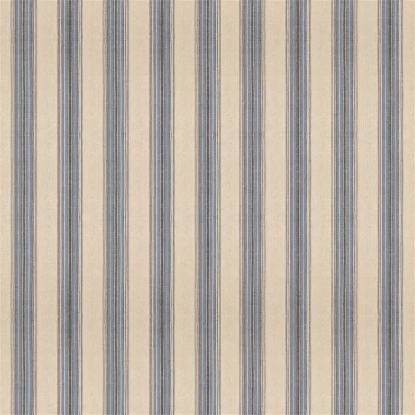 Loire Fabric - Indigo by Loire Fabric from Designers Guild Palette Provencale collection - blue striped linen
