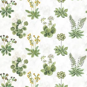 Primevère Fabric from Designers Guild Palette Provencale collection - green botanical linen