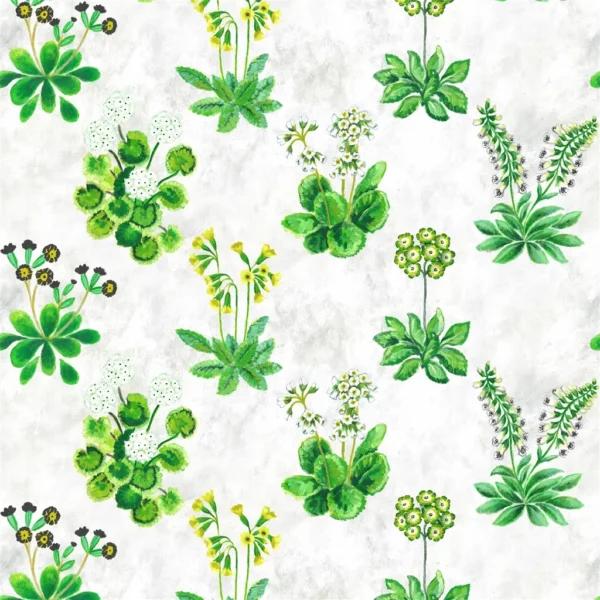 Primevère Fabric - Emerald by Primevère Fabric from Designers Guild Palette Provencale collection - green botanical linen