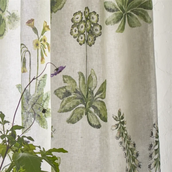 Primevère Fabric - Sage by Primevère Fabric from Designers Guild Palette Provencale collection - green botanical linen