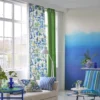 Osier Fabric from Designers Guild Palette Provencale collection - blue botanical linen