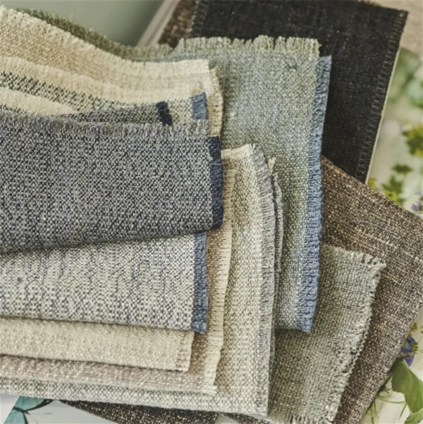 Tamega Fabric - Papyrus by Tamega Fabric from Designers Guild Isere collection - black-grey plain woven