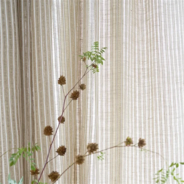 Pavin Fabric - Chalk by Pavin Fabric from Designers Guild Isere collection - white striped woven
