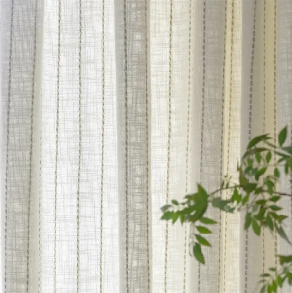 Isère Fabric - Alabaster by Isère Fabric from Designers Guild Isere collection - neutral striped woven