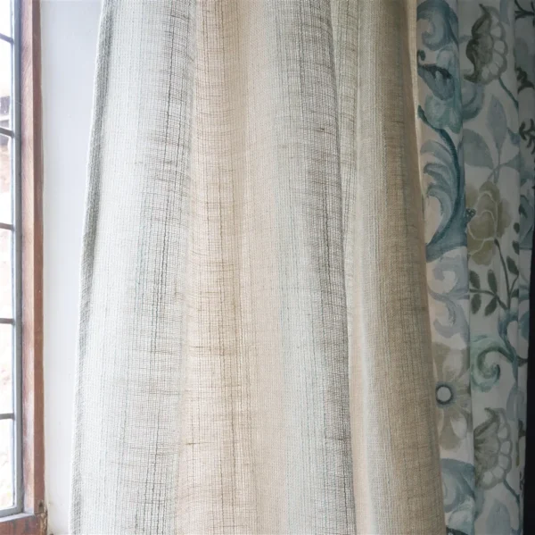 Cassien Fabric - Mineral by Cassien Fabric from Designers Guild Isere collection - blue striped woven