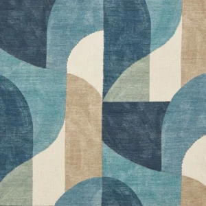 Ardora Fabric from iLiv Elaris collection - blue contemporary printed
