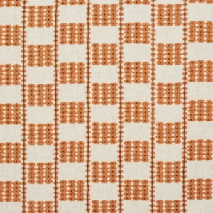 Flint Fabric from iLiv Elaris collection - orange checked printed