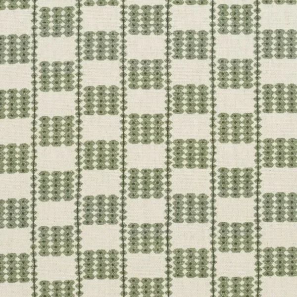 Flint Fabric - Laurel by Flint Fabric from iLiv Elaris collection - green checked printed