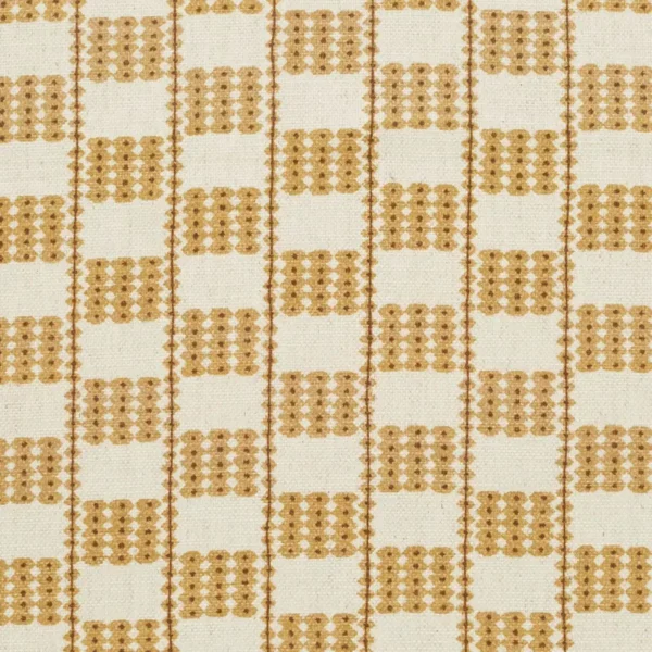 Flint Fabric - Ochre by Flint Fabric from iLiv Elaris collection - yellow checked printed