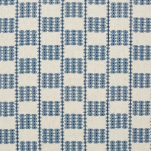 Flint Fabric from iLiv Elaris collection - blue checked printed