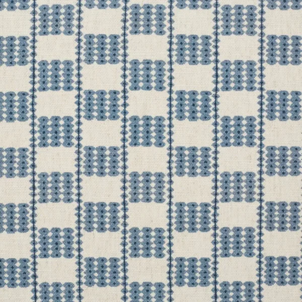 Flint Fabric from iLiv Elaris collection - blue checked printed