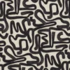 Script Fabric from iLiv Elaris collection - black-grey misc woven