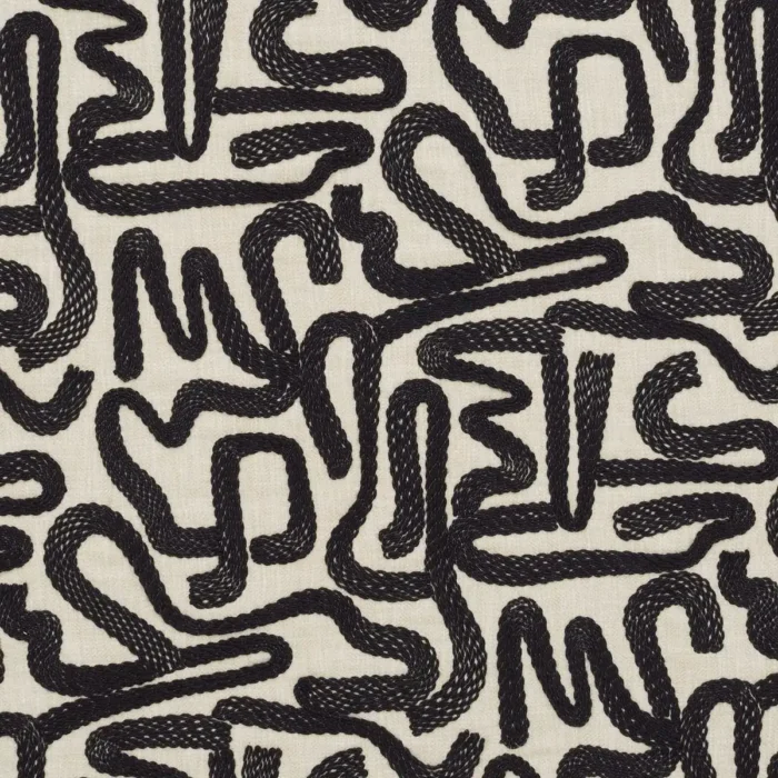 Script Fabric - Graphite swatch