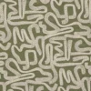 Script Fabric from iLiv Elaris collection - green misc woven