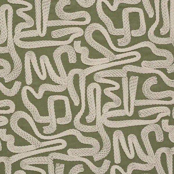 Script Fabric - Laurel by Script Fabric from iLiv Elaris collection - green misc woven