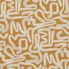 Script Fabric from iLiv Elaris collection - yellow misc woven