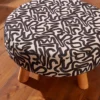 Script Fabric from iLiv Elaris collection - black-grey misc woven