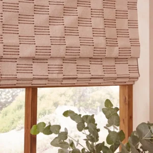Onda Fabric from iLiv Elaris collection - orange checked woven