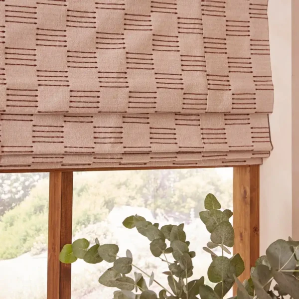 Onda Fabric from iLiv Elaris collection - orange checked woven