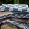 Flint Fabric from iLiv Elaris collection - blue checked printed