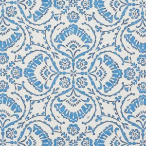 Castelle Fabric from iLiv Tree of Life collection - blue botanical printed