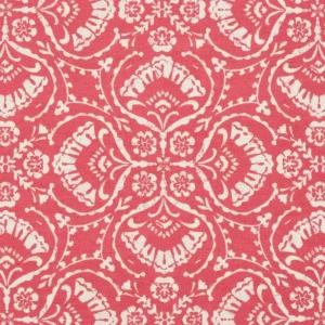 Castelle Fabric from iLiv Tree of Life collection - red botanical printed
