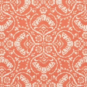 Castelle Fabric from iLiv Tree of Life collection - orange botanical printed