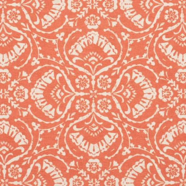 Castelle Fabric from iLiv Tree of Life collection - orange botanical printed